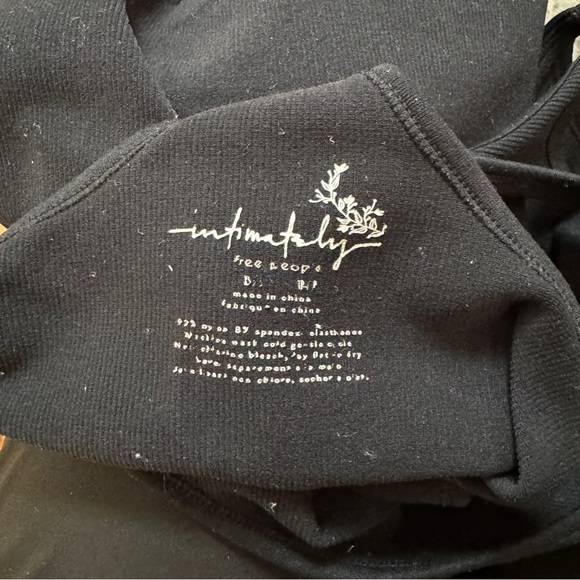 Free People Intimately Hayley High Neck Racerback Black Tank Top XS Small - Picture 5 of 6